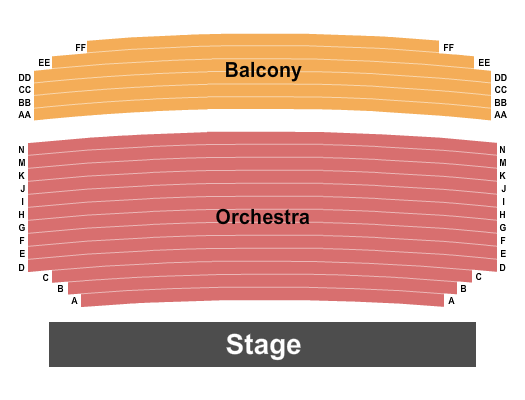 Duncan Theatre Seating Chart: Endstage