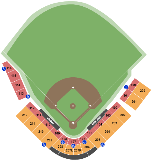 Rays Seating Chart With Rows