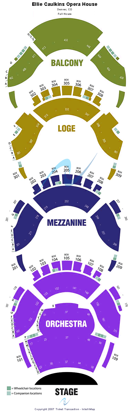 Ellie Caulkins Opera House Seating Chart