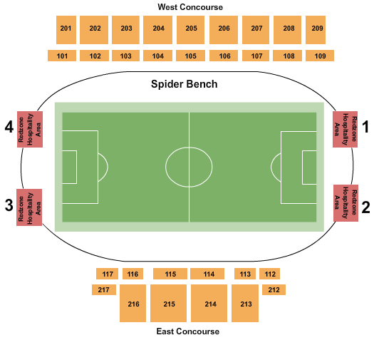 E. Claiborne Robins Stadium Map