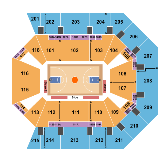 EECU Center Seating Chart: Basketball