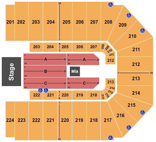 EJ Nutter Center Seating Chart