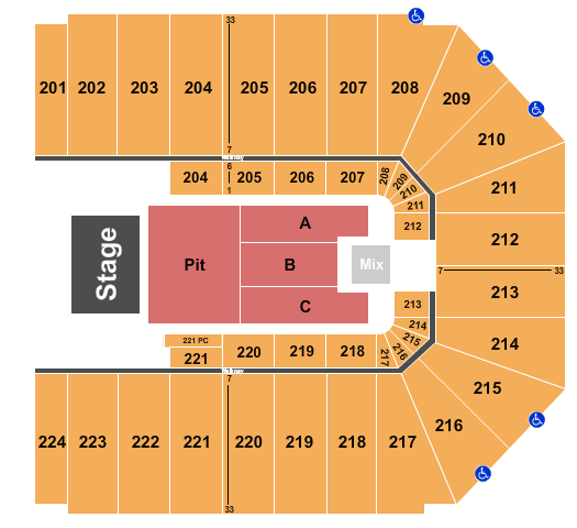 EJ Nutter Center Seating Chart: Endstage Pit