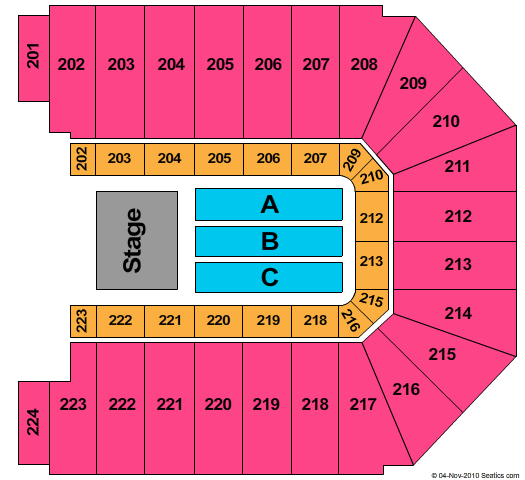 EJ Nutter Center Seating Chart