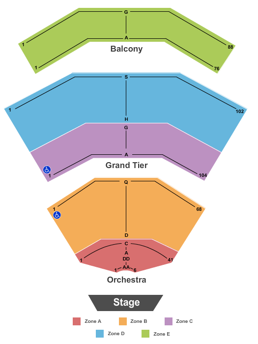E. J. Thomas Hall Seating Chart