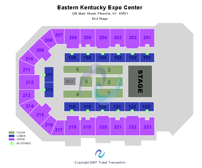 Eastern Kentucky Expo Center Seating Chart
