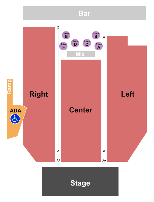 EPIC Event Center Seating Chart: Endstage Reserved 2