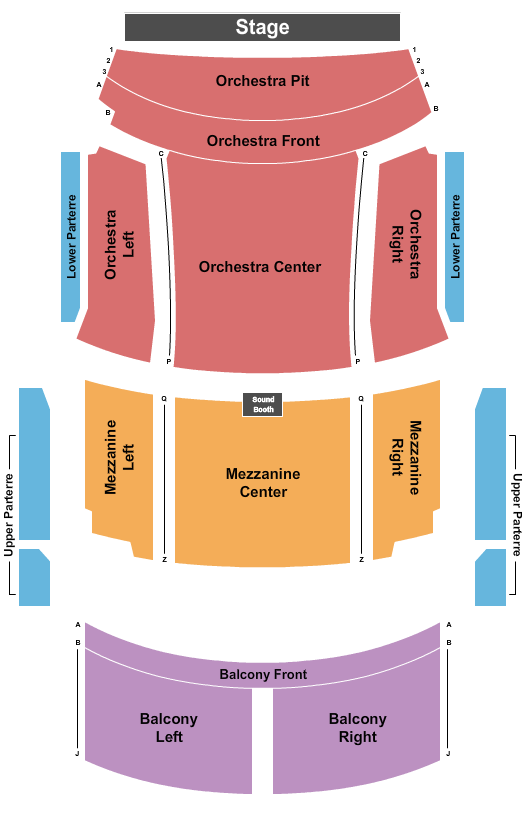 ETSU Martin Center Seating Chart: End Stage