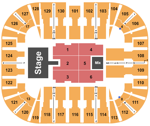 EagleBank Arena Seating Chart: 85 South