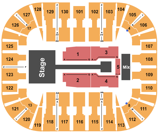 EagleBank Arena Seating Chart: Anuel AA