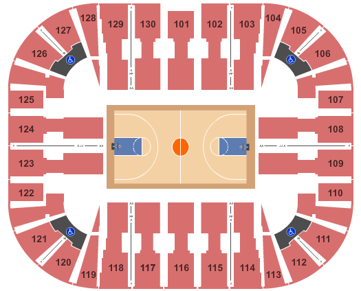 Mullins Center Seating Chart Basketball