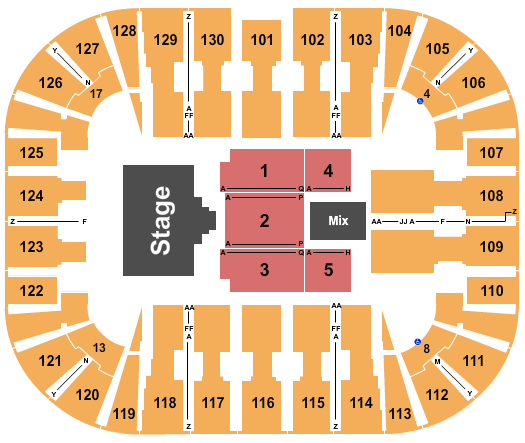 EagleBank Arena Seating Chart: Grupo Frontera