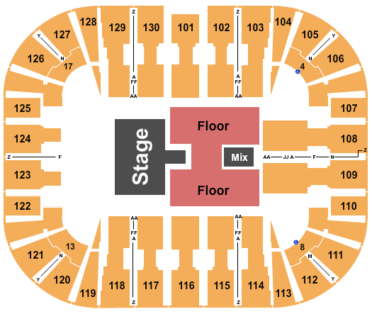 EagleBank Arena Seating Chart: Lee Brice