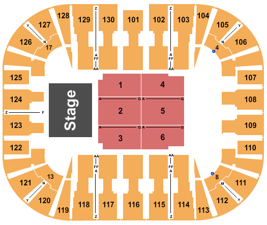 EagleBank Arena Seating Chart: Myke Towers