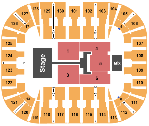 EagleBank Arena Seating Chart: TobyMac