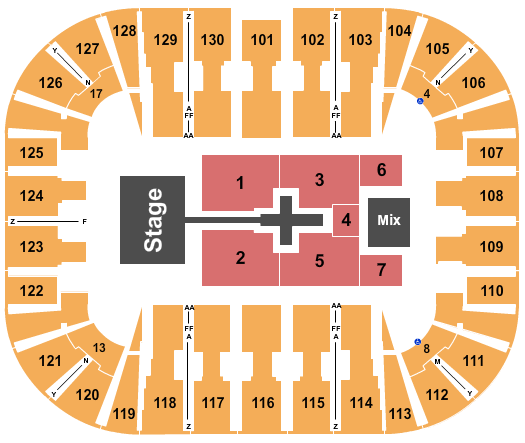 EagleBank Arena Seating Chart: TobyMac
