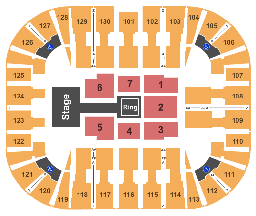 EagleBank Arena Seating Chart: WWE