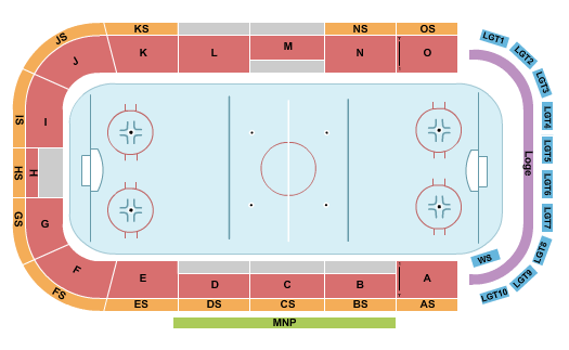 Eagle Builders Centre Seating Chart: Hockey