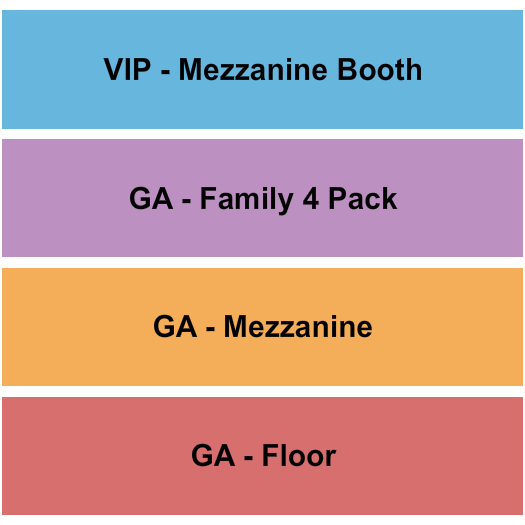 Eastside Bowl Seating Chart: GA Floor/GA Mezz/VIP Booth