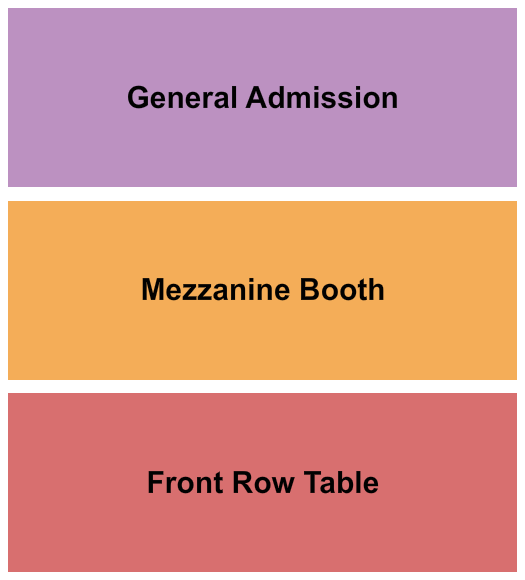 Eastside Bowl Seating Chart: GA/Booth/Table
