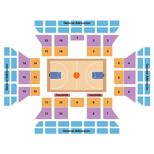 Echols Hall Seating Chart: Basketball