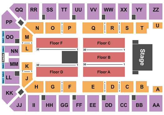 Ector County Coliseum Seating Chart: Endstage 4
