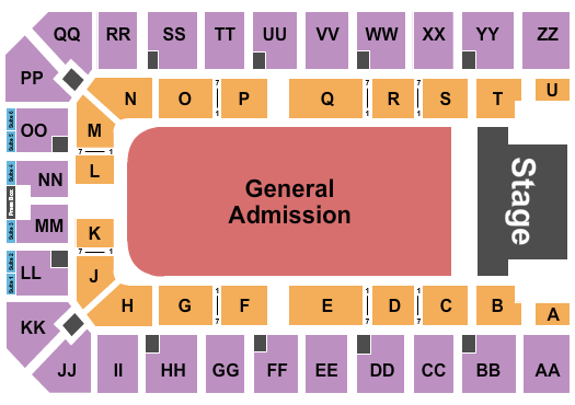 Ector County Coliseum Seating Chart: Endstage GA Floor