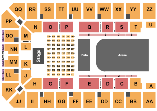 Ector County Coliseum Seating Chart: Festival Ranchero