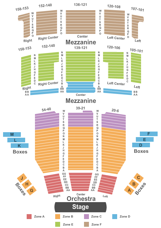 Theatre Aquarius Seating Chart