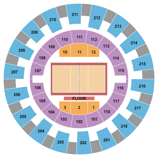 Ed & Rae Schollmaier Arena Seating Chart: Volleyball