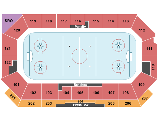 Ed Robson Arena Seating Chart: Hockey 3