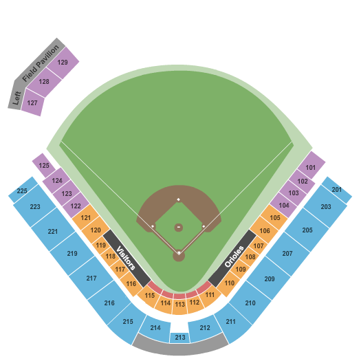 Nationals Seating Chart Rows