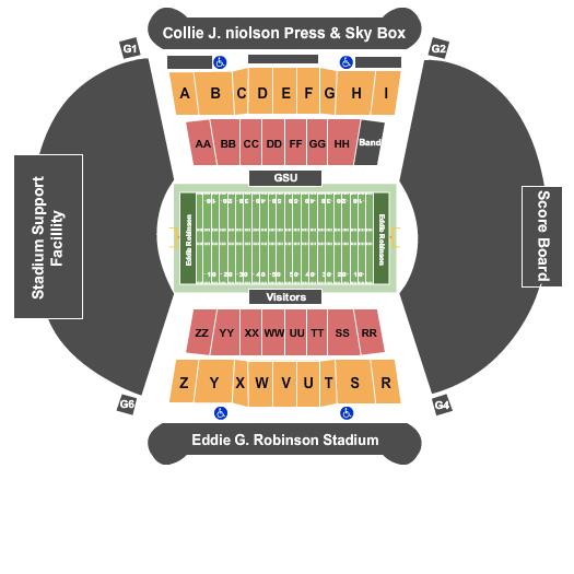 Eddie Robinson Stadium Seating Chart: Football