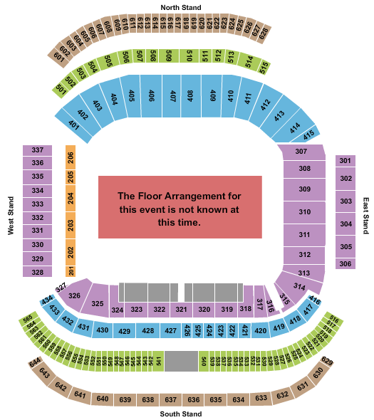 Eden Park - New Zealand Seating Chart: Generic Floor