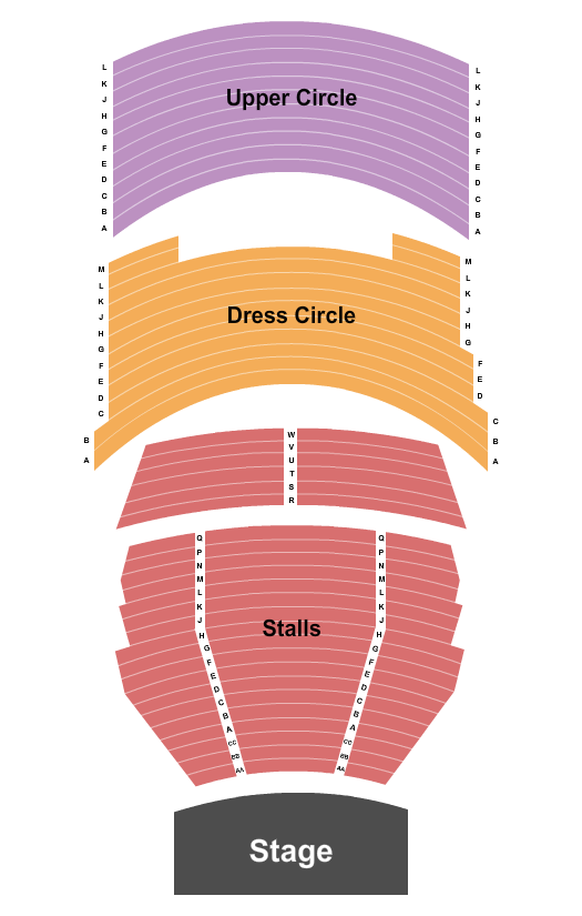 Edinburgh Festival Theatre Seating Chart: Stalls & Circle