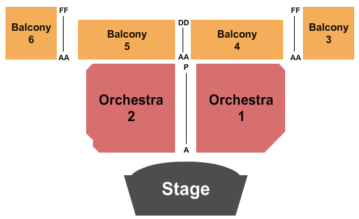 Edmond Town Hall Seating Chart: End Stage