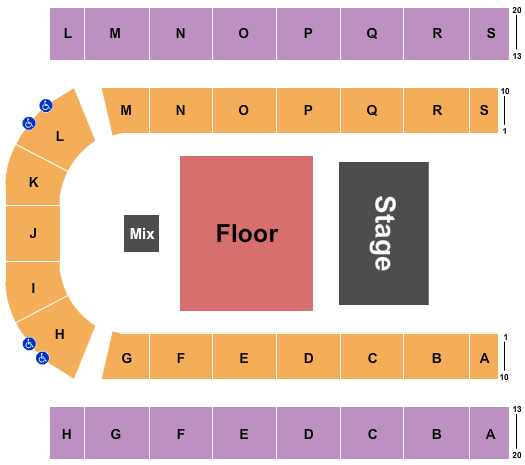 Edmonton EXPO Seating Chart: Endstage Floor 2