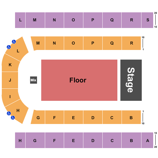 Edmonton EXPO Seating Chart: Endstage Floor 5 - Rsrv Rows 1-27