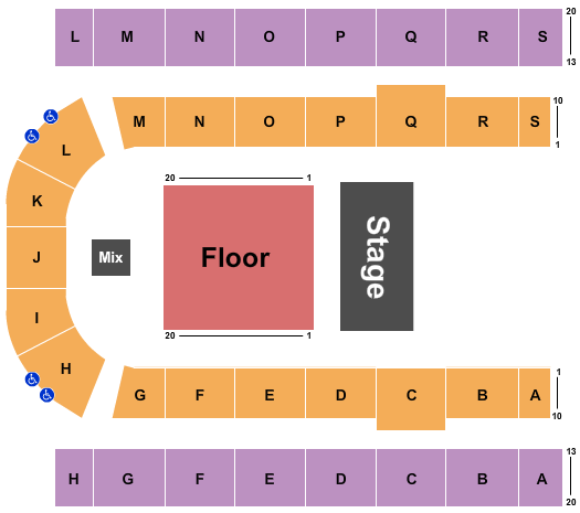 Edmonton EXPO Seating Chart: Endstage Floor 6