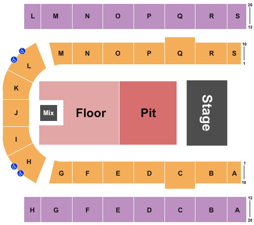 Edmonton EXPO Seating Chart: Endstage Pit/Floor