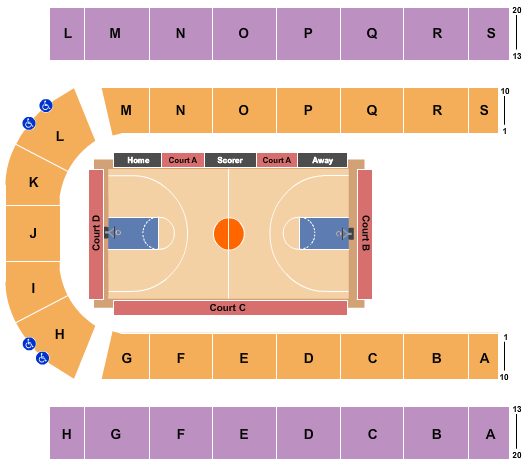 Edmonton EXPO Seating Chart: Basketball 3