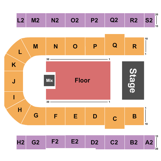 Edmonton EXPO Seating Chart: Endstage RSV Flr
