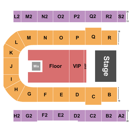 Edmonton EXPO Seating Chart: Endstage VIP