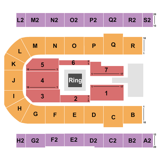 Edmonton EXPO Seating Chart: Wrestling - TNA