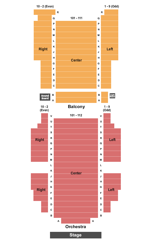 Edna E. Boykin Cultural Center Seating Chart: Endstage