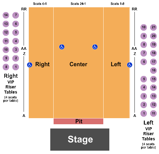 Egyptian Room At Old National Centre Seating Chart: End Stage