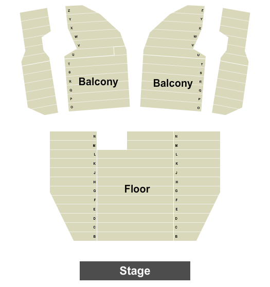 Egyptian Theatre - Boise Seating Chart: Endstage with Gold Circle