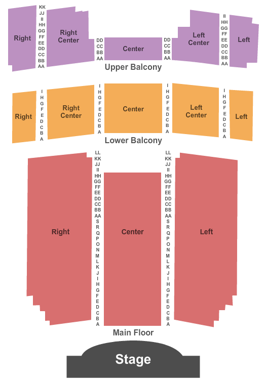 Egyptian Theatre - DeKalb Seating Chart: End Stage
