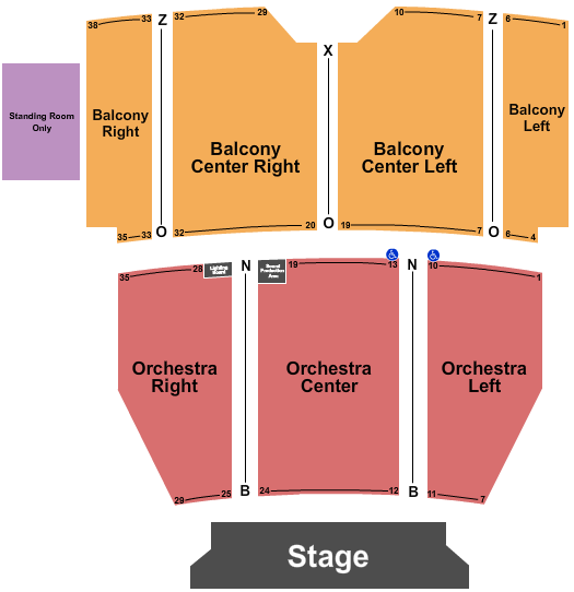 Egyptian Theatre - Boise Seating Chart: Endstage 2