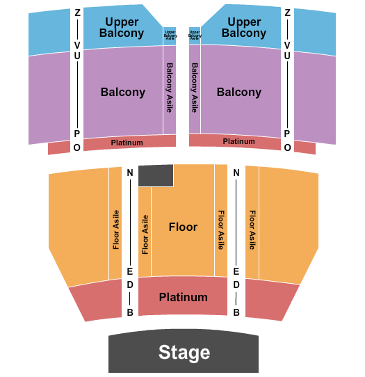 Egyptian Theatre - Boise Seating Chart: Floor/Balc/Platinum/Aisles